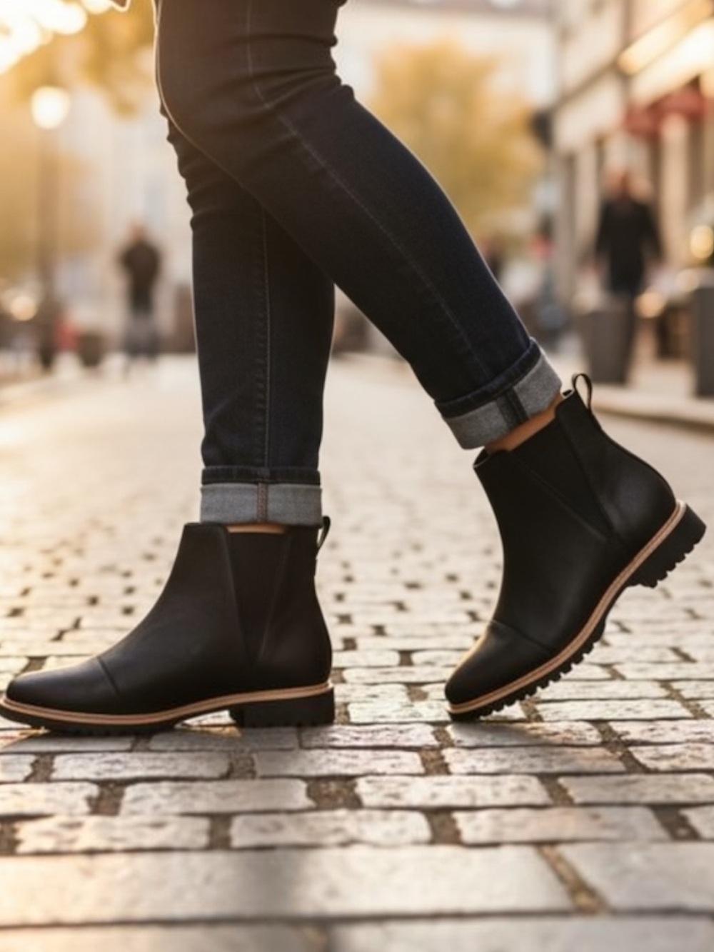 TOMS Black Suede Lug Sole Boots